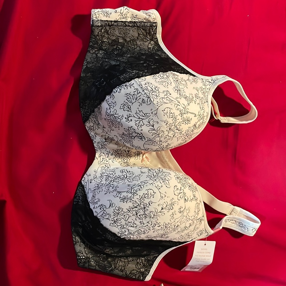 White and black bra
